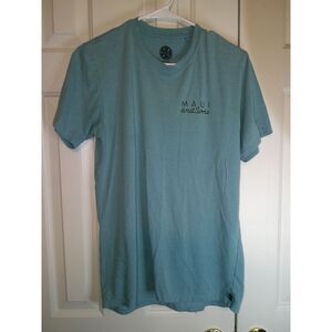 Maui and Sons Geometric‎ Logo Graphic T-Shirt Surf Skate Beach Casual Tee Medium